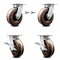 Service Caster 6 Inch Kingpinless High Temp Phenolic Wheel Caster Swivel Locks 2 Brakes, 2PK SCC-KP30S620-PHRHT-BSL-2-SLB-2 - alternate 1